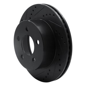Jeep Cherokee Brake Rotor (1) - Front Left - DFC - Drilled & Slotted - Black - `99-`06