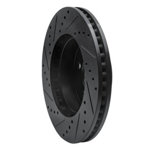 Jeep Liberty Brake Rotor (1) - Front Right - DFC - Drilled & Slotted - Black - `02-`07