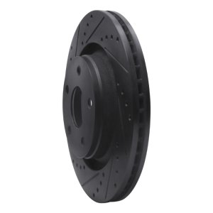 Jeep Wrangler Brake Rotor (1) - Front Left - DFC - Drilled & Slotted - Black - `12-`18