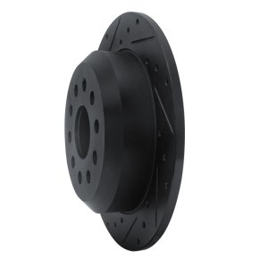 Jeep Wrangler Brake Rotor (1) - Rear Left - DFC - Drilled & Slotted - Black - `18-`25