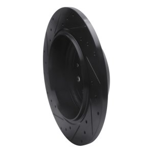 Jeep Wrangler Brake Rotor (1) - Rear Right - DFC - Drilled & Slotted - Black - `18-`25