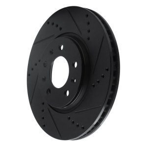 Pontiac Solstice Brake Rotor (1) - Front Right - DFC - Drilled & Slotted - Black - `06-`10