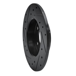 Chevrolet Astra Brake Rotor (1) - Rear Right - DFC - Drilled & Slotted - Black - `02-`08