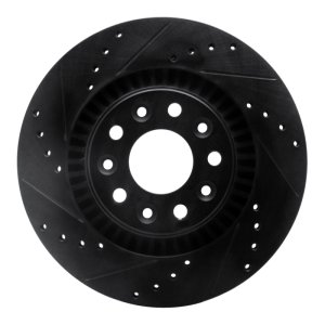Ford Taurus X Brake Rotor (1) - Front Left - DFC - Drilled & Slotted - Black - `05-`09 Ford Taurus X Brake Rotor (1) - Front Left - DFC - Drilled & Slotted - Black - `05-`09