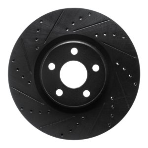Ford Police Responder Hybrid Brake Rotor (1) - Front Left - DFC - Drilled & Slotted - Black - `15-`20 Ford Police Responder Hybrid Brake Rotor (1) - Front Left - DFC - Drilled & Slotted - Black - `15-`20