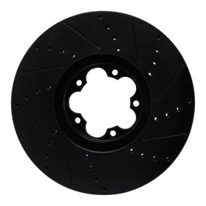 Ford Transit-350 HD Brake Rotor (1) - Front Left - DFC - Drilled & Slotted - Black - `15-`25 Ford Transit-350 HD Brake Rotor (1) - Front Left - DFC - Drilled & Slotted - Black - `15-`25