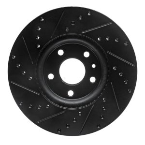 Ford Special Service Police Sedan Brake Rotor (1) - Front Right - DFC - Drilled & Slotted - Black - `13-`20 Ford Special Service Police Sedan Brake Rotor (1) - Front Right - DFC - Drilled & Slotted - Black - `13-`20