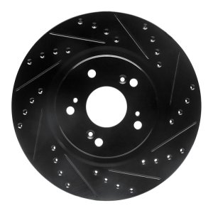 Acura NSX Brake Rotor (1) - Rear Right - DFC - Drilled & Slotted - Black - `97-`05