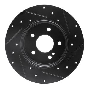 Mercedes-Benz E300 Brake Rotor (1) - Rear Left - DFC - Drilled & Slotted - Black - `94-`11