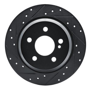Mercedes-Benz SL500 Brake Rotor (1) - Rear Left - DFC - Drilled & Slotted - Black - `03-`06