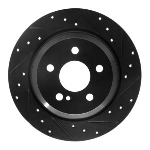 Mercedes-Benz S400 Brake Rotor (1) - Rear Right - DFC - Drilled & Slotted - Black - `07-`13