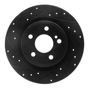 Mercedes-Benz SLC300 Brake Rotor (1) - Rear Left - DFC - Drilled & Slotted - Black - `12-`20