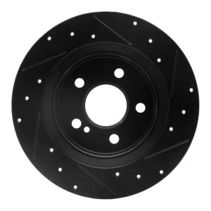 Infiniti QX30 Brake Rotor (1) - Rear Left - DFC - Drilled & Slotted - Black - `14-`20