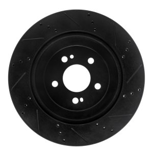 Mercedes-Benz S550 Brake Rotor (1) - Rear Left - DFC - Drilled & Slotted - Black - `15-`21