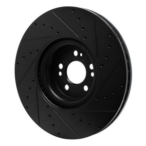 Mercedes-Benz GLE450e Brake Rotor (1) - Front Left - DFC - Drilled & Slotted - Black - `20-`26