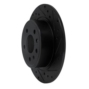 Saab 9-5 Brake Rotor (1) - Rear Right - DFC - Drilled & Slotted - Black - `99-`10