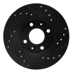 Nissan Sentra Brake Rotor (1) - Front Left - DFC - Drilled & Slotted - Black - `88-`06