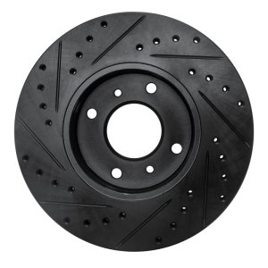 Infiniti G20 Brake Rotor (1) - Front Right - DFC - Drilled & Slotted - Black - `93-`06