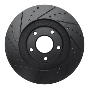 Infiniti I35 Brake Rotor (1) - Front Right - DFC - Drilled & Slotted - Black - `02-`06