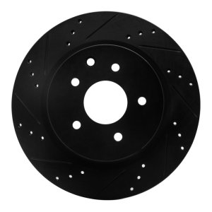 Infiniti Q40 Brake Rotor (1) - Rear Left - DFC - Drilled & Slotted - Black - `05-`25