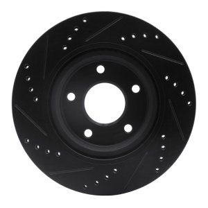 Nissan Altima Brake Rotor (1) - Front Right - DFC - Drilled & Slotted - Black - `07-`13