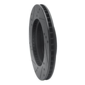 Nissan Micra Brake Rotor (1) - Front Right - DFC - Drilled & Slotted - Black - `11-`25