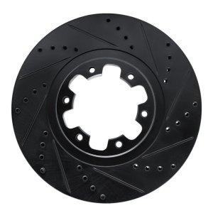 Infiniti QX4 Brake Rotor (1) - Front Right - DFC - Drilled & Slotted - Black - `98-`04