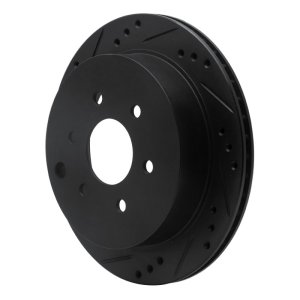 Nissan Frontier Brake Rotor (1) - Rear Left - DFC - Drilled & Slotted - Black - `05-`25