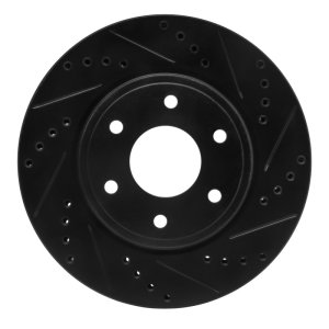 Nissan Frontier Brake Rotor (1) - Front Right - DFC - Drilled & Slotted - Black - `05-`21