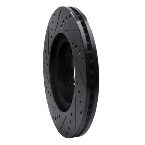 Infiniti Q60 Brake Rotor (1) - Front Right - DFC - Drilled & Slotted - Black - `13-`25