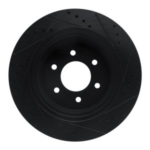 Nissan Titan XD Brake Rotor (1) - Front Left - DFC - Drilled & Slotted - Black - `16-`24