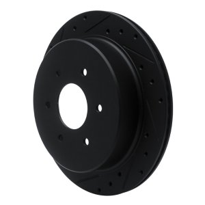 Nissan Titan Brake Rotor (1) - Rear Left - DFC - Drilled & Slotted - Black - `17-`24