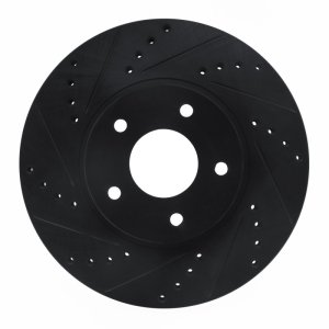 Infiniti Q45 Brake Rotor (1) - Front Left - DFC - Drilled & Slotted - Black - `97-`01