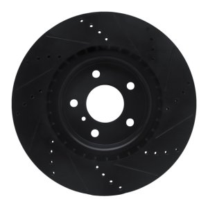 Infiniti G35 Brake Rotor (1) - Front Left - DFC - Drilled & Slotted - Black - `03-`08