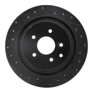 Infiniti G37 Brake Rotor (1) - Rear Left - DFC - Drilled & Slotted - Black - `07-`15