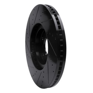 Infiniti G37 Brake Rotor (1) - Front Right - DFC - Drilled & Slotted - Black - `07-`15