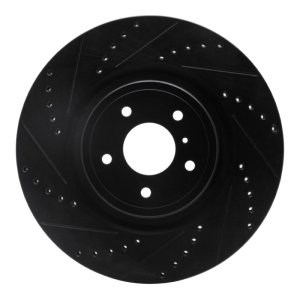 Infiniti FX50 Brake Rotor (1) - Front Left - DFC - Drilled & Slotted - Black - `08-`25