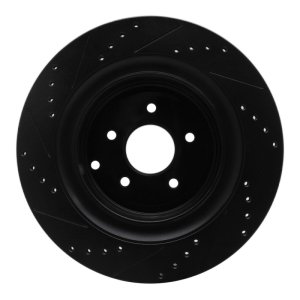 Infiniti Q70 Brake Rotor (1) - Rear Right - DFC - Drilled & Slotted - Black - `09-`24