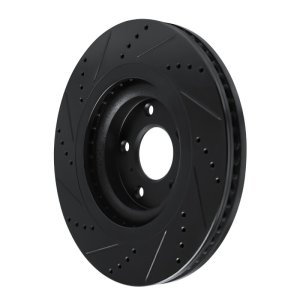 Infiniti QX55 Brake Rotor (1) - Front Right - DFC - Drilled & Slotted - Black - `19-`24