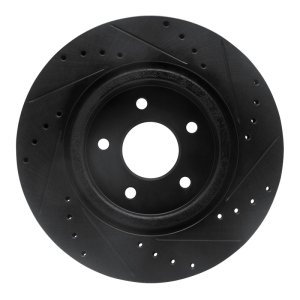 Infiniti QX55 Brake Rotor (1) - Rear Left - DFC - Drilled & Slotted - Black - `19-`24