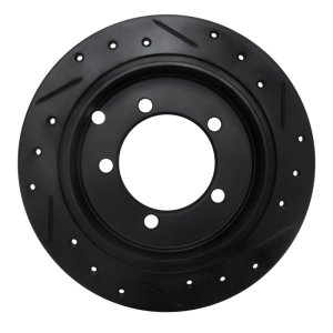 Mitsubishi Diamante Brake Rotor (1) - Rear Left - DFC - Drilled & Slotted - Black - `97-`04