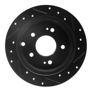 Mitsubishi Galant Brake Rotor (1) - Rear Left - DFC - Drilled & Slotted - Black - `04-`12