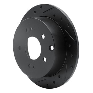 Mitsubishi Galant Brake Rotor (1) - Rear Left - DFC - Drilled & Slotted - Black - `04-`12
