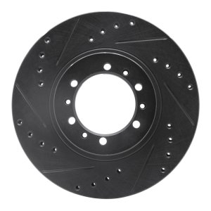 Mitsubishi Montero Sport Brake Rotor (1) - Front Left - DFC - Drilled & Slotted - Black - `90-`04