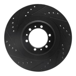 Mitsubishi Montero Brake Rotor (1) - Front Left - DFC - Drilled & Slotted - Black - `98-`04