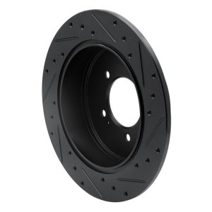 Mitsubishi Outlander Brake Rotor (1) - Rear Left - DFC - Drilled & Slotted - Black - `07-`15