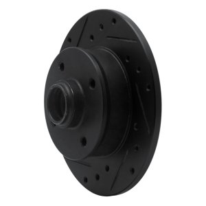 Volkswagen Passat Brake Rotor (1) - Rear Left - DFC - Drilled & Slotted - Black - `85-`02