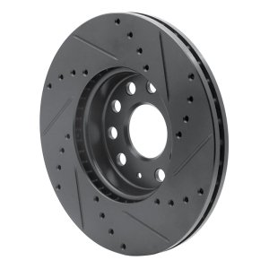 Audi Q2 Brake Rotor (1) - Front Left - DFC - Drilled & Slotted - Black - `05-`25