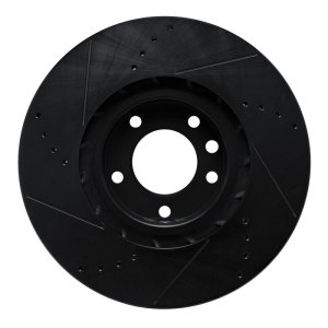 Porsche Cayenne Brake Rotor (1) - Left Front - DFC - Drilled & Slotted - Black - `11-`18