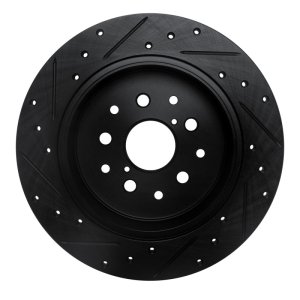 Lexus GS400 Brake Rotor (1) - Rear Right - DFC - Drilled & Slotted - Black - `98-`10